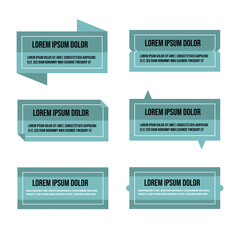 Flat design different shape label collection.