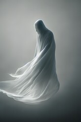 Ghostly white apparition. Spirit. Haunted. Spooky. 