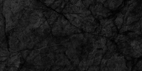 Abstract grunge black and white cracked wall texture, texture of old and grainy dark concrete wall, Panorama of Dark grey black slate grunge texture, black stone wall for cover, wallpaper and design.