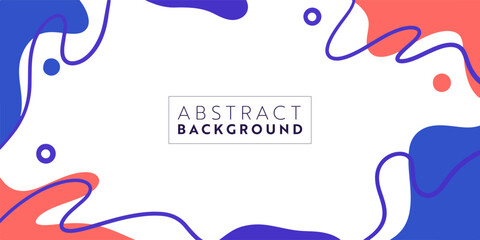 Abstract colorful template banner with color. Design with liquid shape.