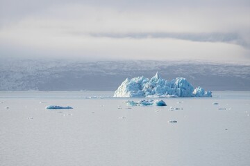 Landscape view of the Jokulsarlon Glacier Lagoon Iceland