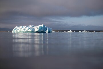 Landscape view of the Jokulsarlon Glacier Lagoon Iceland