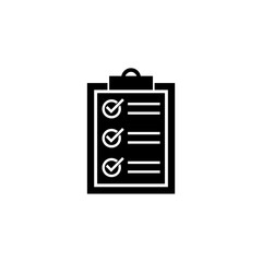 Checklist clipboard icon isolated on white background