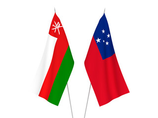 Independent State of Samoa and Sultanate of Oman flags