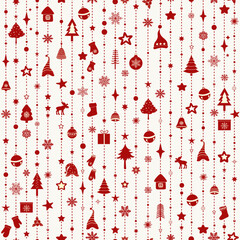 Christmas seamless pattern with Christmas elements - 545205713