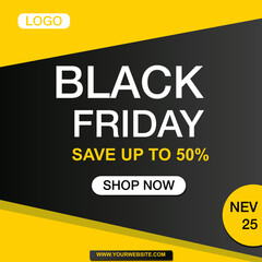 Black Friday sale banner for a social media post template Creative 