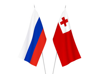 Russia and Kingdom of Tonga flags