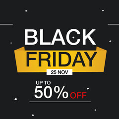 Black Friday sale banner for a social media post template Creative 