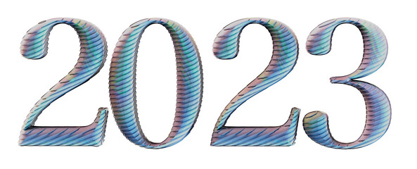 Happy New Year 2023 Text Typography Design Patter,