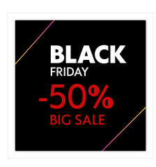 Black Friday sale banner for a social media post template 