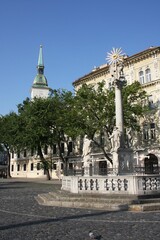 Vertical shot of the building in Bratislava, Slovakia