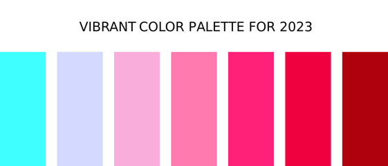 Vibrant color palette for 2023; illustration, pattern, wallpaper, background, art, banner
