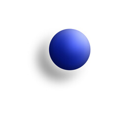 Blaue Kugel mit Schlagschatten