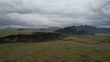 View of the hills on a cloudy day