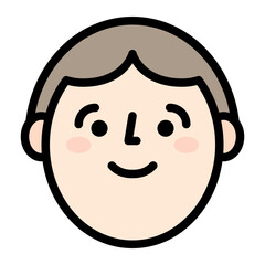 guy happy face smile icon