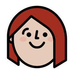 happy avatar face smile icon