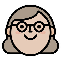 woman avatar face smile icon