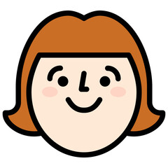 woman happy face smile icon