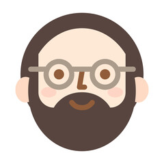 avatar man beard smile icon