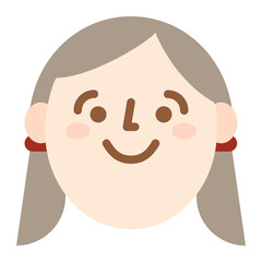 girl young smile people icon