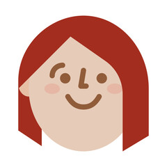 happy avatar face smile icon