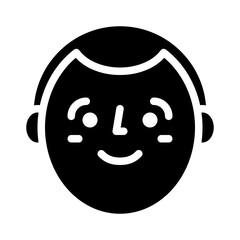avatar man head smile icon