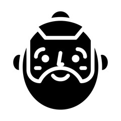 happy man guy face icon