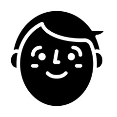 man face smile profile icon
