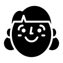 people face smile girl icon