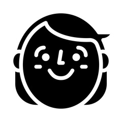 profile face smile girl icon