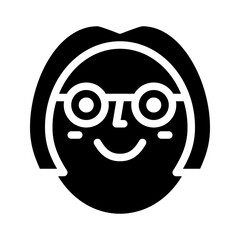 profile girl face smile icon