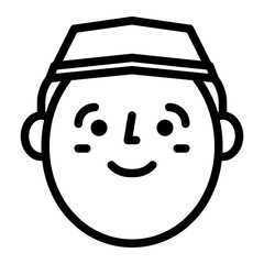 man happy face avatar icon