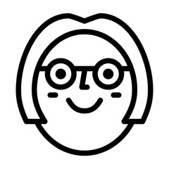 profile girl face smile icon