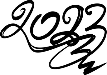 2023 number on white background. 2023 logo text design. Design template Celebration typography poster, banner or greeting card for Happy new year
