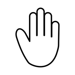 Hand icon isolate on transparent background.