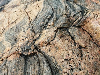 Closeup shot of rock patterns in daylight