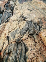Closeup shot of rock patterns in daylight