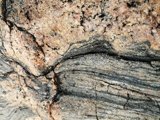 Closeup shot of rock patterns in daylight