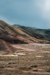 landscape in the mountains, painted hills in the high desert of oregon