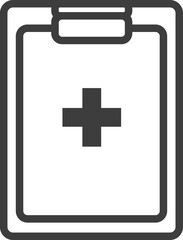 Medical report thin line icon, Hospital icon set.