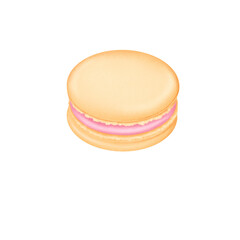 French macaroon on transparent background 