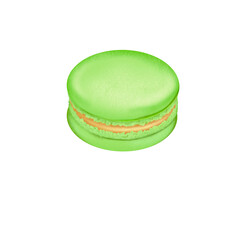 French macaroon on transparent background 