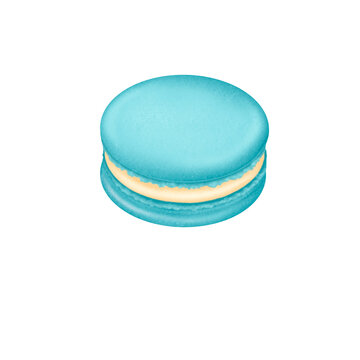 French macaroon on transparent background 