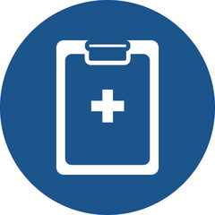 Obraz premium Medical report icons design in blue circle.