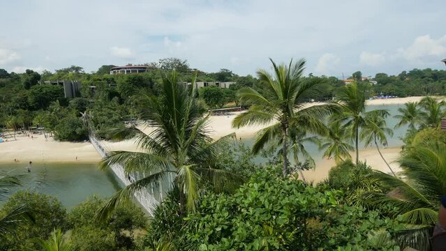 top view of sentosa sea sand beach 