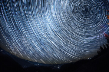 Night sky over Carpathians