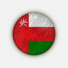 Country Oman. Oman flag. Vector illustration.