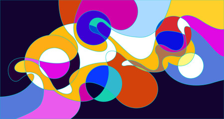 Vector colorful abstract psychedelic liquid and fluid background pattern