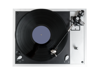 High quality vinyl record deck and tone arm