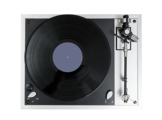High quality vinyl record deck and tone arm